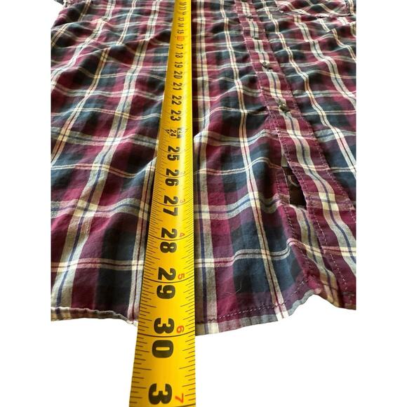 Black Brown 1826 button up shirt plaid size large cotton long-sleeve - Picture 7 of 7